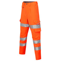 Leo Workwear Beckamoor Leo Ecoviz Womens Stretch Cargo Trouser Hi Vis