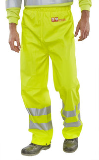 Beeswift Hi Vis Flame Resistant Anti-Static Over Trouser