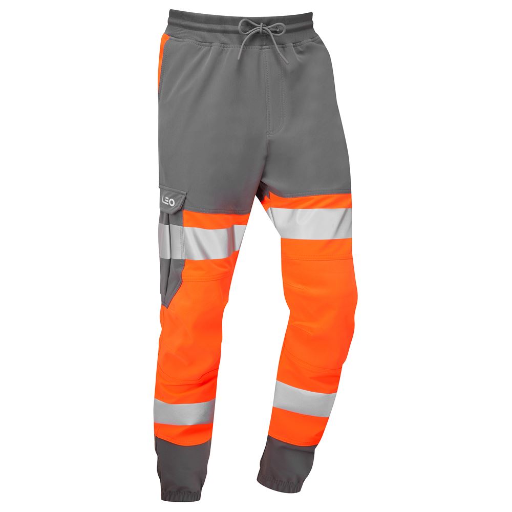 Leo Workwear Hawkridge Leo Ecoviz High Performance 4X Stretch Trouser Hi Vis Jogging