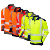Leo Workwear Wringcliff Leo Ecoviz Performance+ Dual Colour Polo Shirt Lightweight Breathable