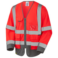 Leo Workwear Wrafton Leo Ecoviz Superior Sleeved Waistcoat Recycled Hi Vis