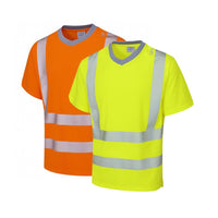 Leo Workwear Larkstone Leo Ecoviz Performance+ T-Shirt Hi Vis Rail Spec