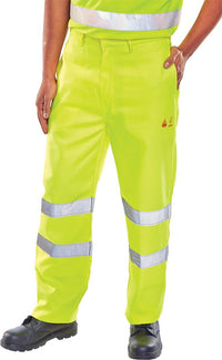 Beeswift Hi Vis Flame Resistant Anti-static Trouser