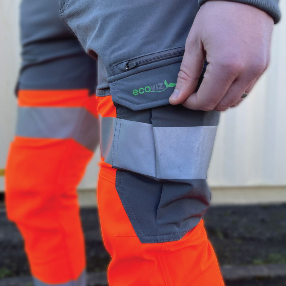 Leo Workwear Hawkridge Leo Ecoviz High Performance 4X Stretch Trouser Hi Vis Jogging
