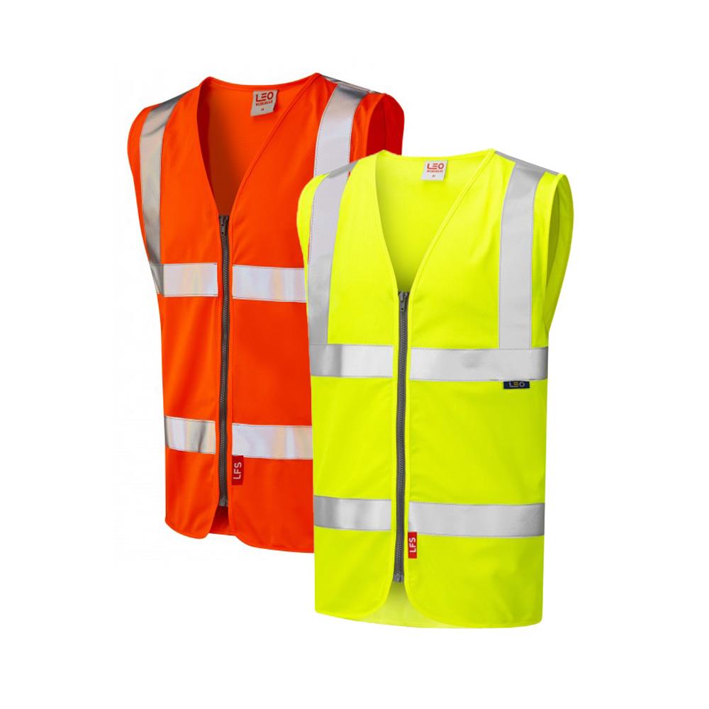 Leo Workwear Meeth Leo Ecoviz Lfs Zip Waistcoat (En 14116)