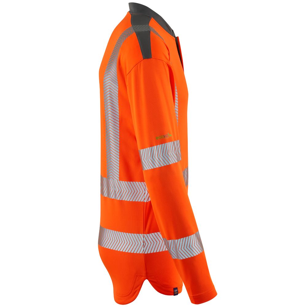 Leo Workwear Watermouth Leo Ecoviz Coolmax High Performance Sleeved T-Shirt Hi Vis