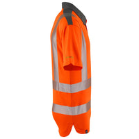 Leo Workwear Trimstone Leo Ecoviz Coolmax High Performance Polo Shirt Hi Vis Railway