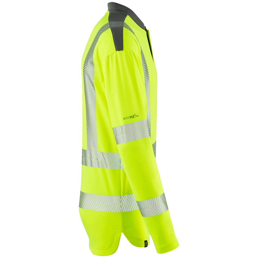 Leo Workwear Watermouth Leo Ecoviz Coolmax High Performance Sleeved T-Shirt Hi Vis