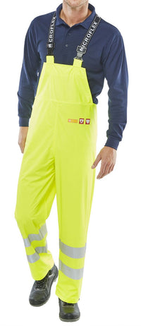 Beeswift Hi Vis Flame Resistant Anti-Static Bib & Brace