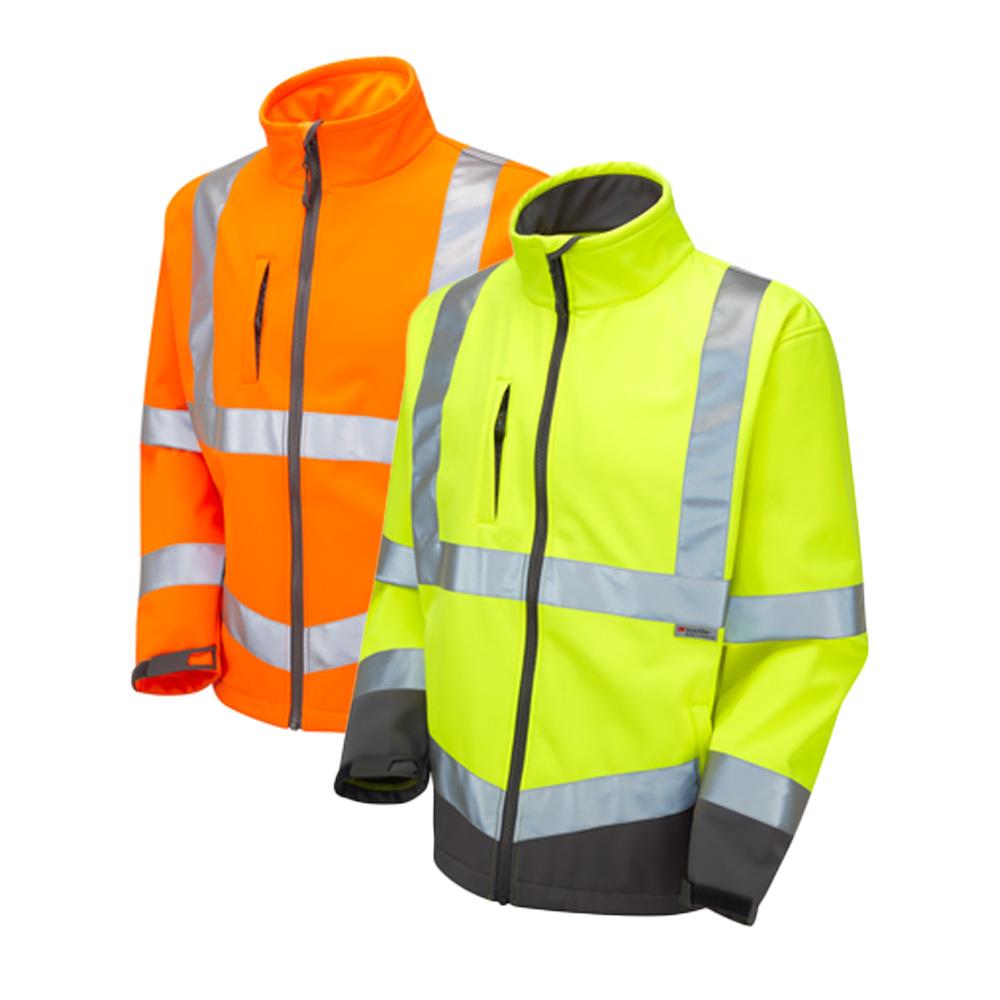 Leo Workwear Buckland Leo Ecoviz Softshell Jacket Hi Vis