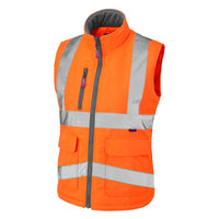 Leo Workwear Sandymere Leo Ecoviz Womens Bodywarmer Hi Vis