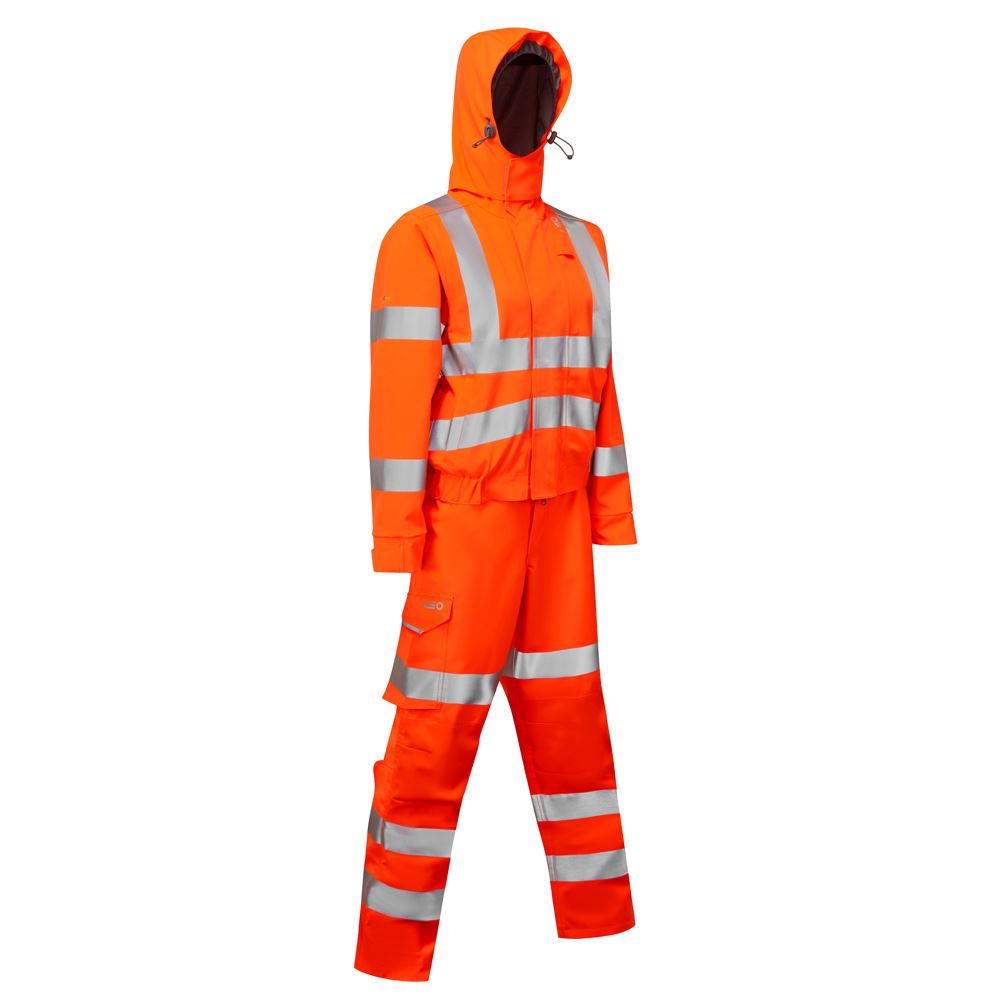 Leo Workwear Honeychurch Leo Ecoviz 10Kx Performance+ Womens Breathable 2-Part Coverall Hi Vis Stretch