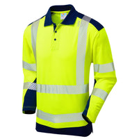 Leo Workwear Wringcliff Leo Ecoviz Performance+ Dual Colour Polo Shirt Lightweight Breathable