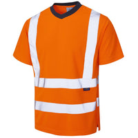 Leo Workwear Braunton Leo Ecoviz Performance T-Shirt Hi Vis