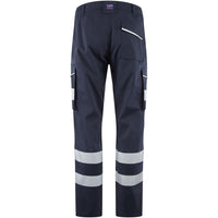 Leo Workwear Winsford Leo Ecoviz Lightweight Polyester Stretch Cargo Trouser Hi Vis Class1