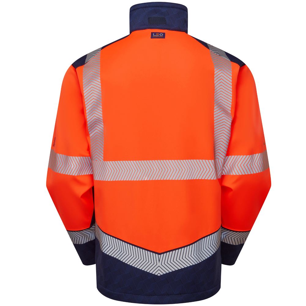 Leo Workwear Bowden Leo Ecoviz Softshell Jacket Hi Vis