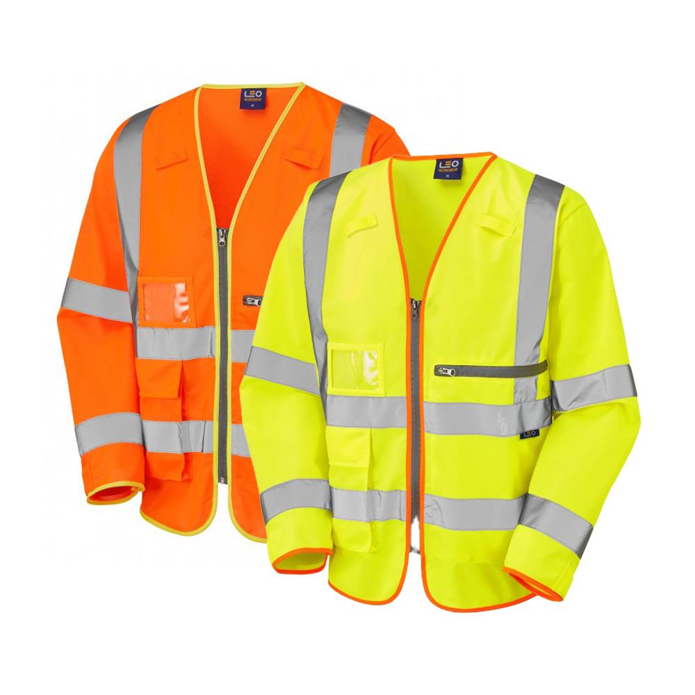 Leo Workwear Heddon Leo Ecoviz Tablet Pocket Sleeved Superior Waistcoat