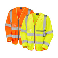 Leo Workwear Heddon Leo Ecoviz Tablet Pocket Sleeved Superior Waistcoat