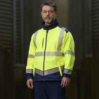 Leo Workwear Bowden Leo Ecoviz Softshell Jacket Hi Vis