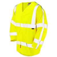 Leo Workwear Sticklepath Iso 20471 Cl 3 Lfs 3/4 Sleeve (En 14116/En 1149) Hi Vis Flame Retardant