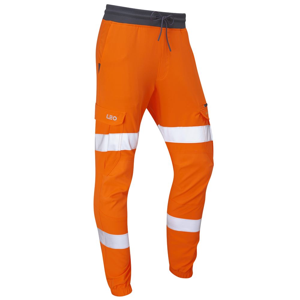 Leo Workwear Hawkridge Leo Ecoviz High Performance 4X Stretch Trouser Hi Vis Jogging