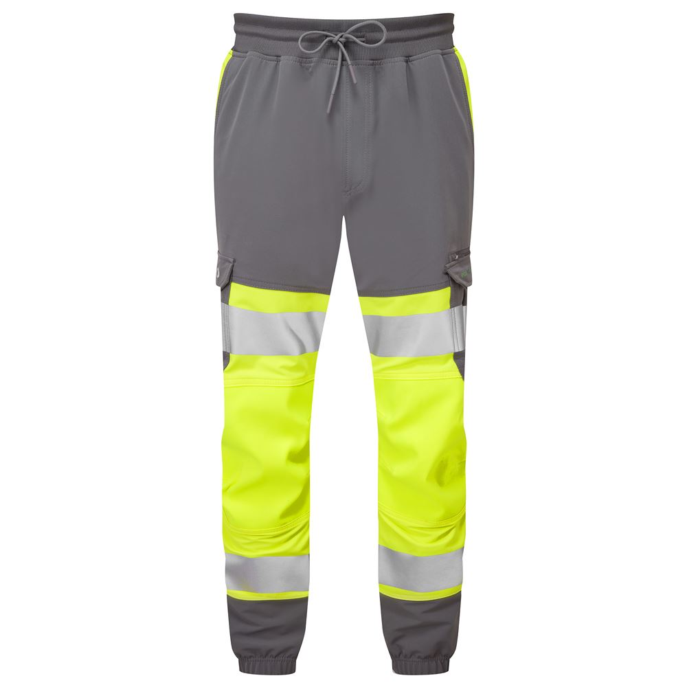 Leo Workwear Hawkridge Leo Ecoviz High Performance 4X Stretch Trouser Hi Vis Jogging