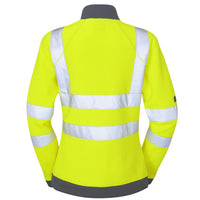 Leo Workwear Elberry Leo Ecoviz Womens 1/4 Zip Sweatshirt Recycled Hi Vis