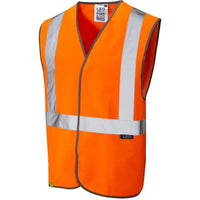 Leo Workwear Lapford Leo Ecoviz Rail Velcro Waistcoat Hi Vis Railway