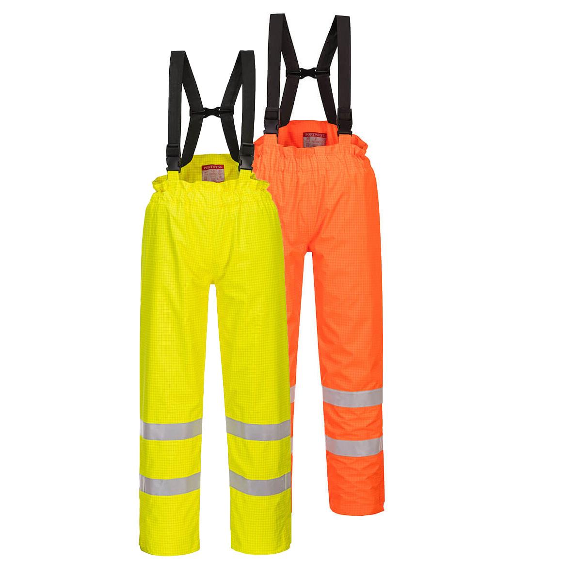 Portwest Bizflame Rain Lined Hi-Vis Antistatic Flame Resistant Trouser