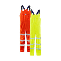 Leo Workwear Northam Leo Ecoviz 15K Performance+ Bib & Brace Hi Vis Orange
