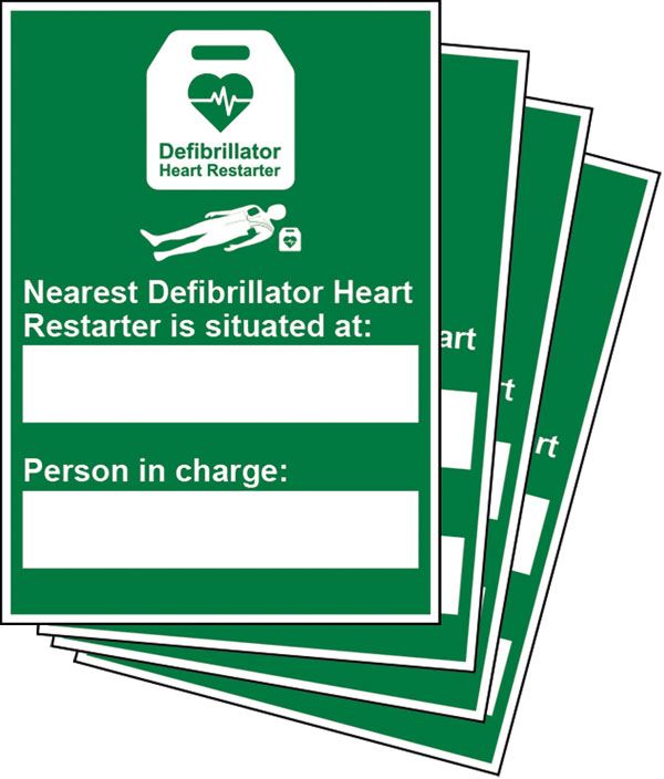 Beeswift Nearest Automated Defibrillator Sign