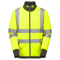 Leo Workwear Arganite Leo Ecoviz Zipped Sweatshirt Hi Vis