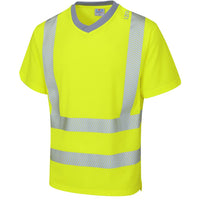 Leo Workwear Larkstone Leo Ecoviz Performance+ T-Shirt Hi Vis Rail Spec