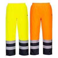 Portwest Hi-Vis Lined Rain Pants