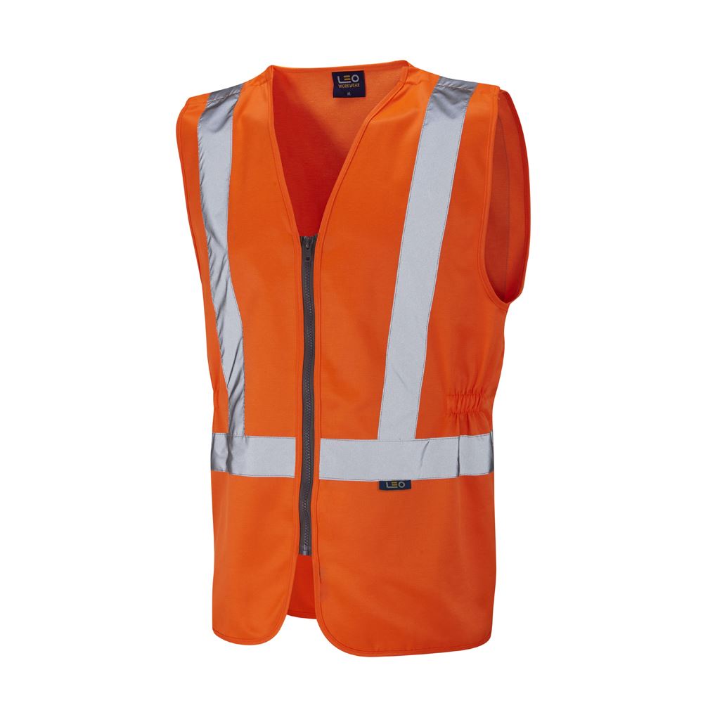 Leo Workwear Copplestone Leo Ecoviz Pc Railway Plus Waistcoat Hi Vis Railway