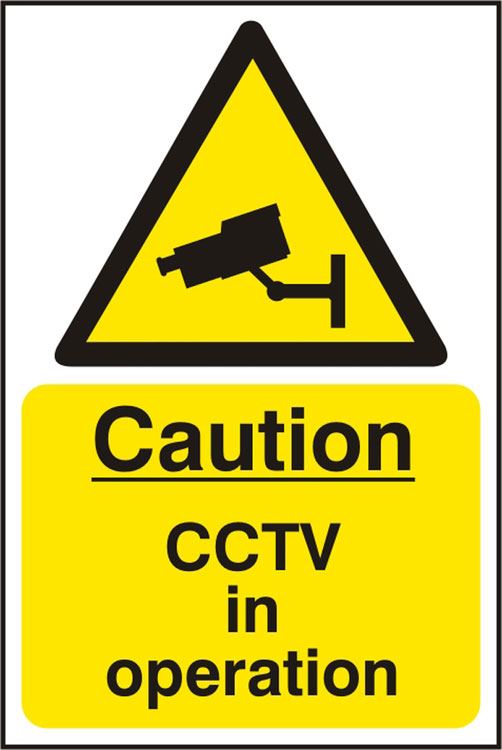 Beeswift Caution CCTV in Operation Self Adhesive Vinyl Sign - 200 x 300mm (5 Pack)
