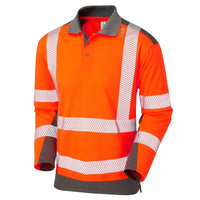 Leo Workwear Wringcliff Leo Ecoviz Performance+ Dual Colour Polo Shirt Lightweight Breathable