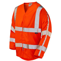 Leo Workwear Sticklepath Iso 20471 Cl 3 Lfs 3/4 Sleeve (En 14116/En 1149) Hi Vis Flame Retardant