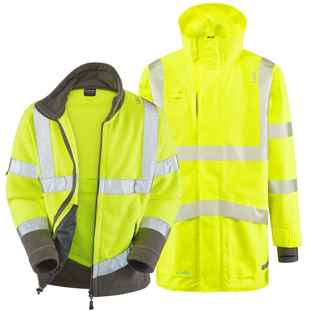 Leo Workwear Clovelly + Hartland Leo 3-In-1 Anorak + Fleece Jacket