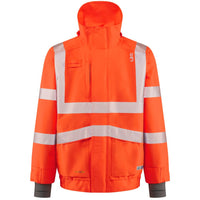 Leo Workwear Dartmoor Leo Ecoviz 15K Performance+ Breathable Bomber Jacket Hi Vis Class 3