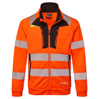 Portwest DX4 Hi-Vis Funnel Neck Zipped Sweatshirt