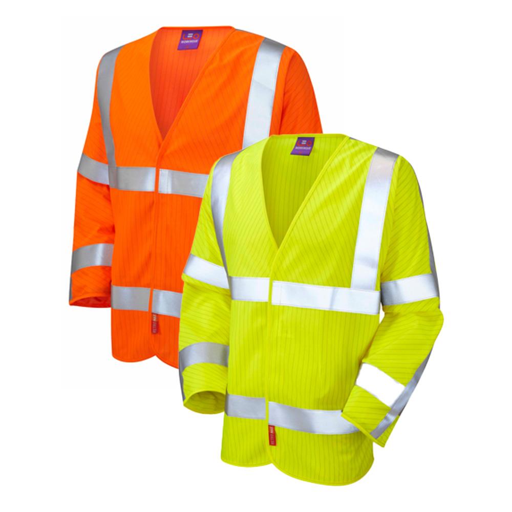 Leo Workwear Meshaw Leo Ecoviz  Lfs/As Sleeved Waistcoat (En 14116 & En 1149) Flame Retardant Hi Vis