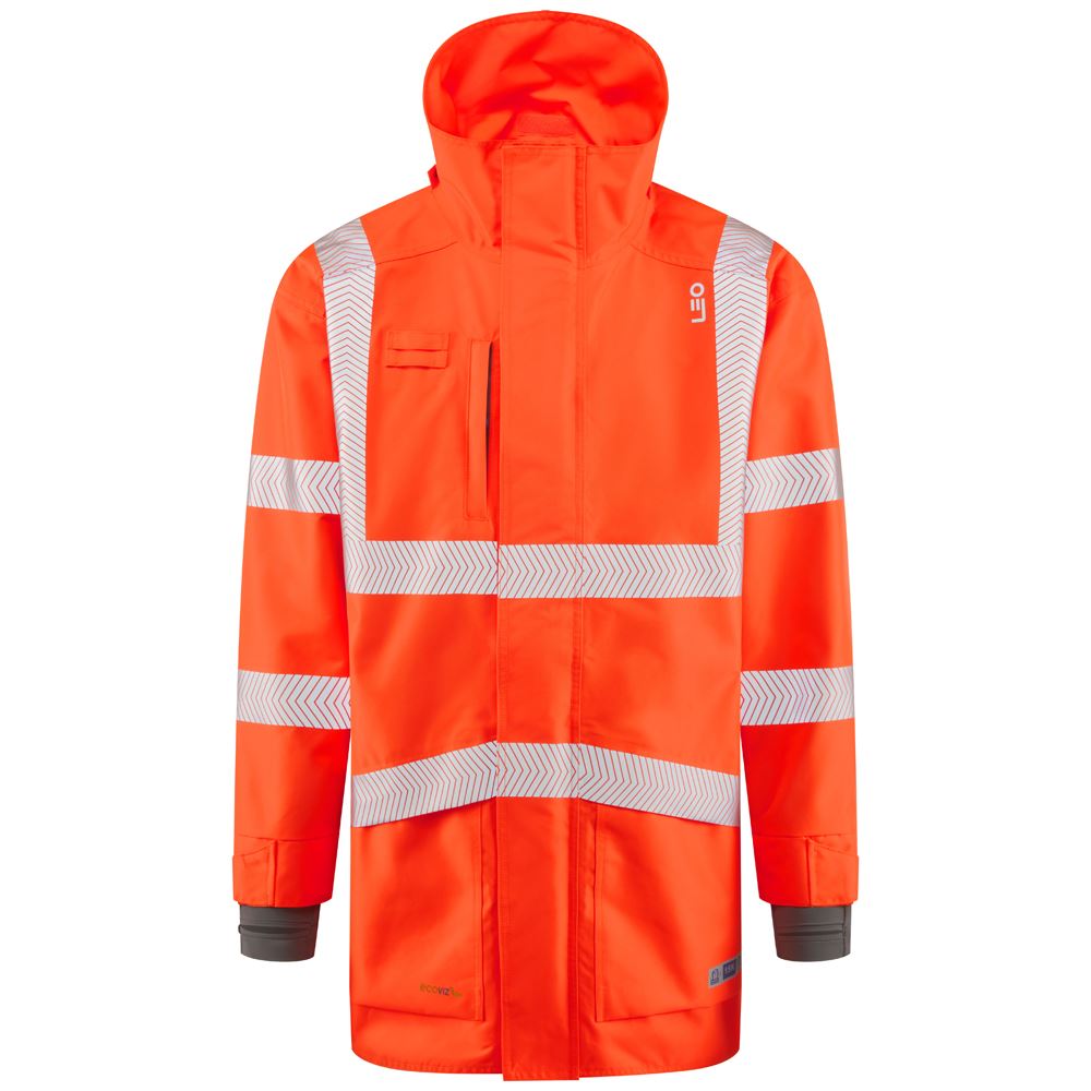 Leo Workwear Clovelly Leo Ecoviz 15K Performance+ Breathable Anorak Hi Vis