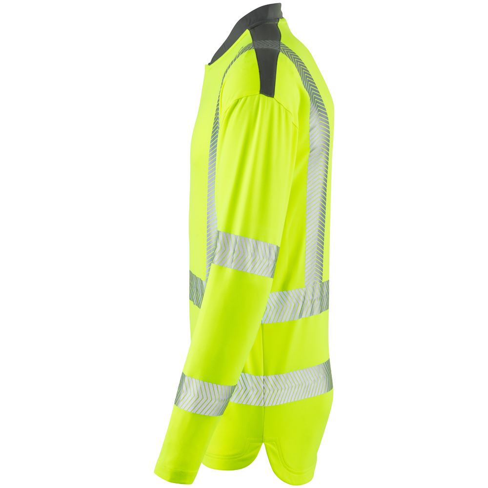 Leo Workwear Watermouth Leo Ecoviz Coolmax High Performance Sleeved T-Shirt Hi Vis
