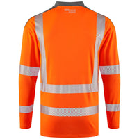 Leo Workwear Watermouth Leo Ecoviz Coolmax High Performance Sleeved T-Shirt Hi Vis