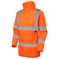 Leo Workwear Cheristow Leo Ecoviz 4K Womens Baffle Lined Anorak Hi Vis Coat