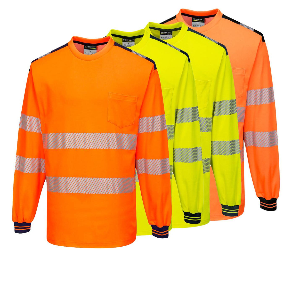 Portwest PW3 Hi-Vis Long Sleeve T-Shirt