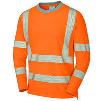 Leo Workwear Capstone Leo Ecoviz Performance+ Sleeved T-Shirt Hi Vis Recycled Sustainable