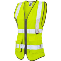 Leo Workwear Lynmouth Leo Ecoviz Womens Superior Waistcoat Class 1 Hi Vis