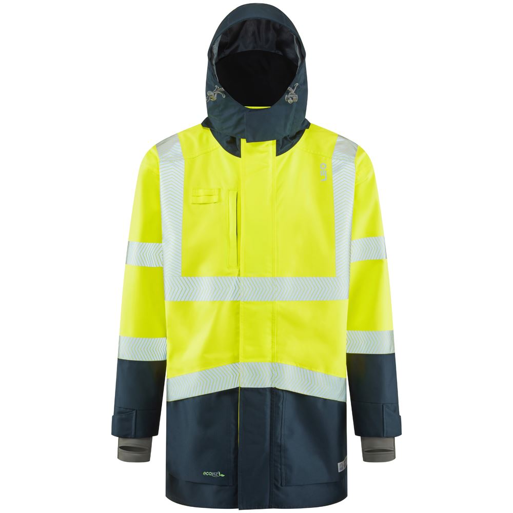 Leo Workwear Clovelly Leo Ecoviz 15K Performance+ Breathable Anorak Hi Vis